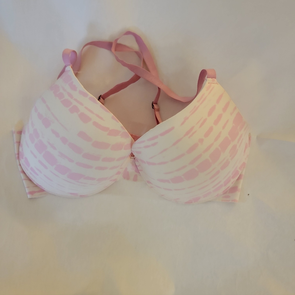Hurley TieDye Pink White Bra 36C
